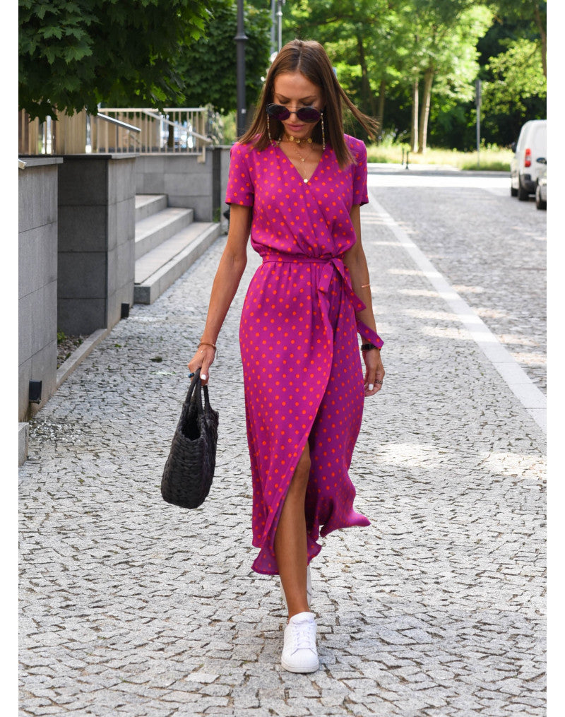 Airy Wrap Midi Summer Dress – Alivra