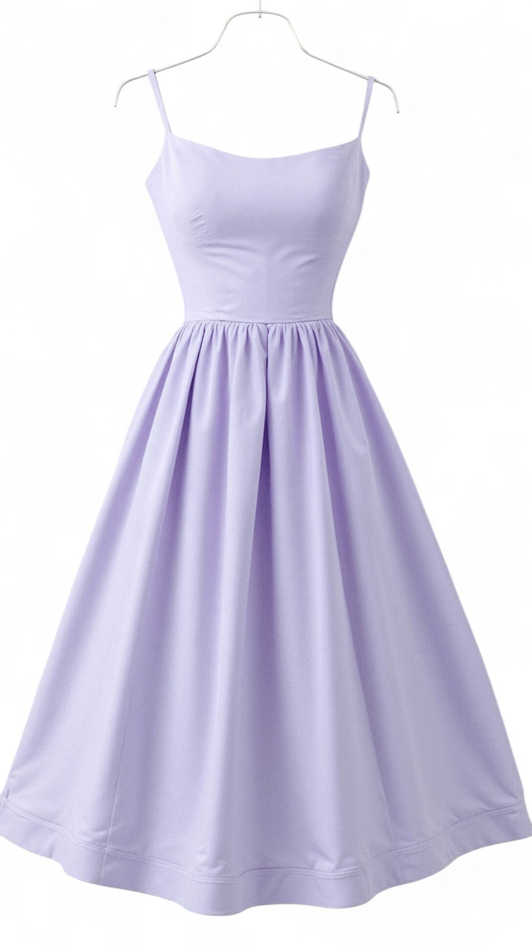 Spaghetti strap A-line midi dress – Almira