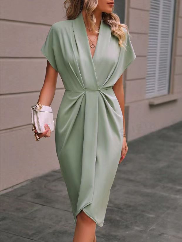 Elegant wrap midi dress – Averelle