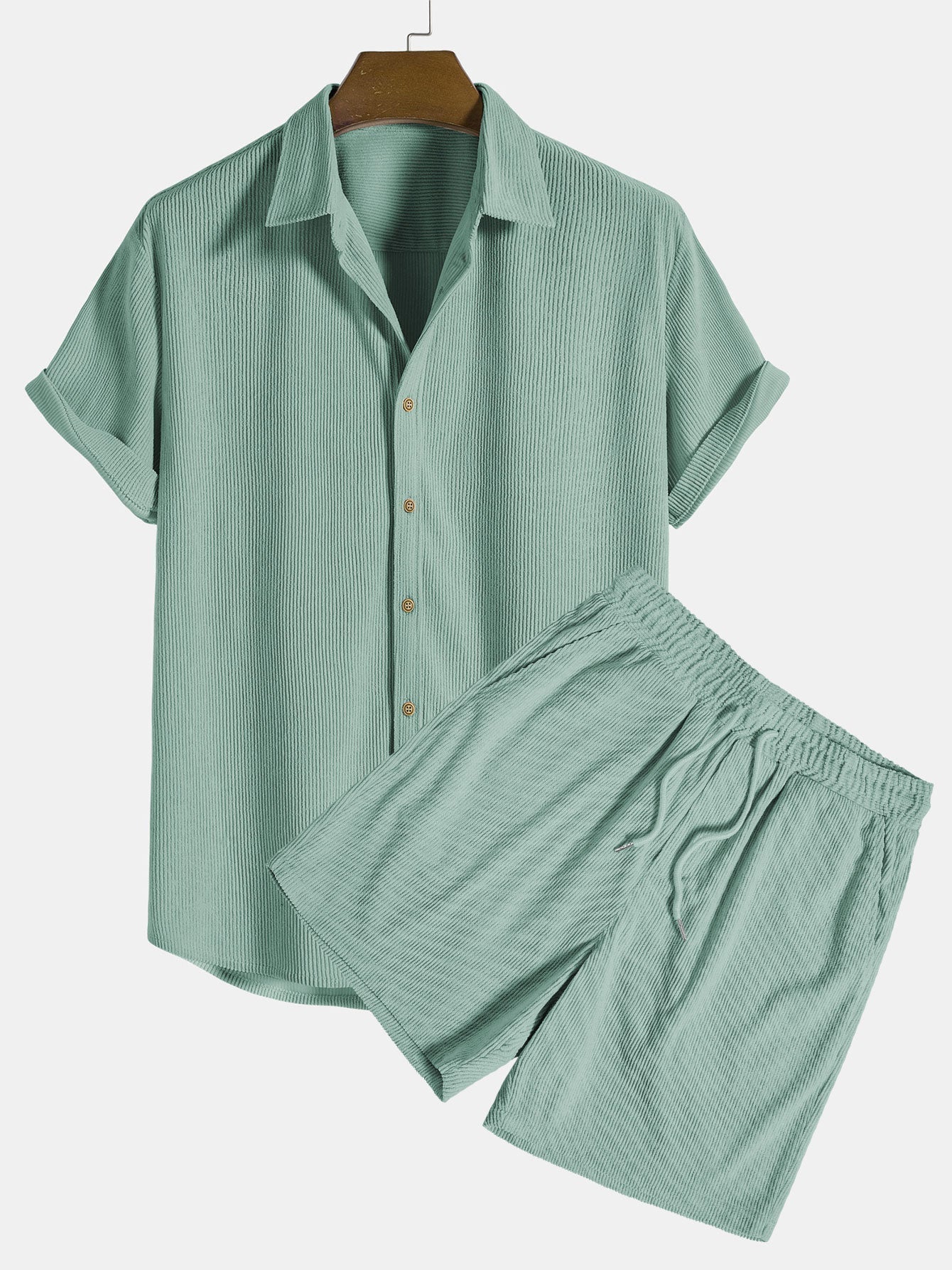 Bali Men's Short Sleeve Set | Lightweight Polyester Blend, Casual PJs 2