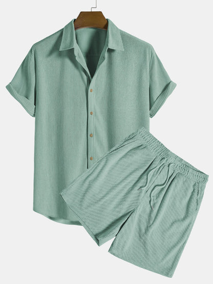 Bali Men's Short Sleeve Set | Lightweight Polyester Blend, Casual PJs 2