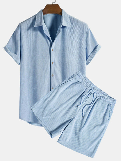 Bali Men's Short Sleeve Set | Lightweight Polyester Blend, Casual PJs 3