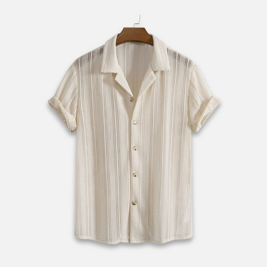 Barlow Men's Button-Down Shirt | Lightweight Striped Fabric 0