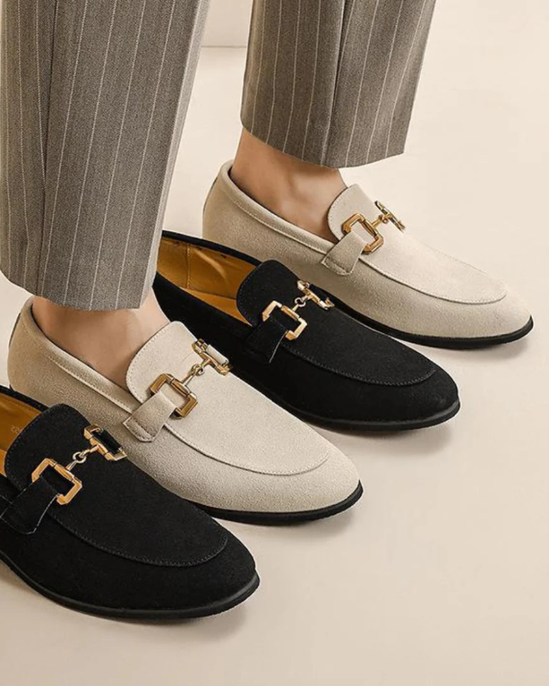 Men’s Luxury Suede Slip-On Loafers – Barzano
