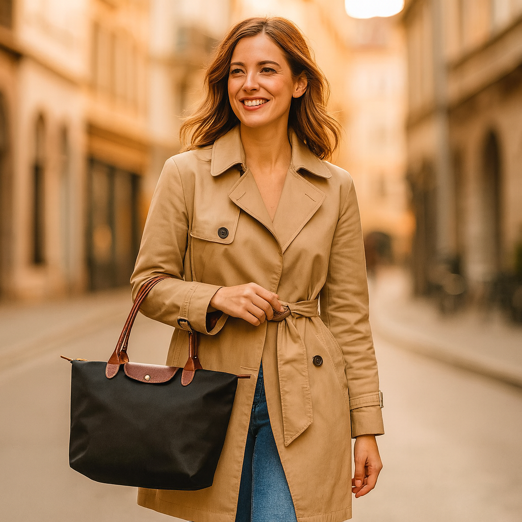 Bella Women's Black Shoulder Bag | Premium Fabric, Organized Storage