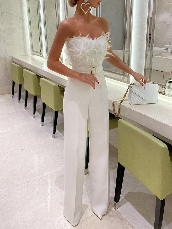 Bella Women's Jumpsuit | Elegant Tube Top, Slim-Fit Design 1