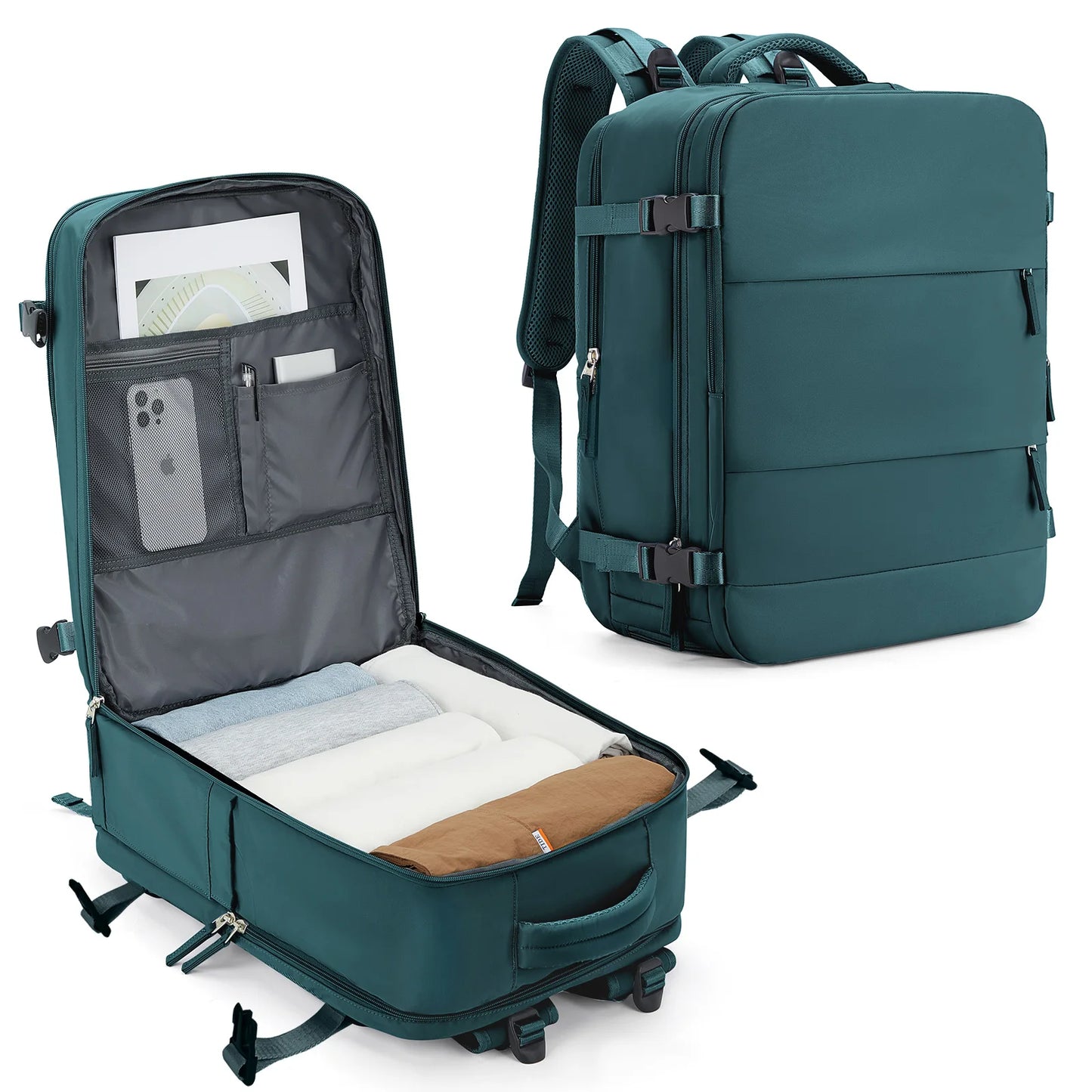 Cabin Size Travel Backpack for Easyjet and Ryanair – Lightweight Carry On Backpack with Spacious Compartments and Comfortable Straps 6