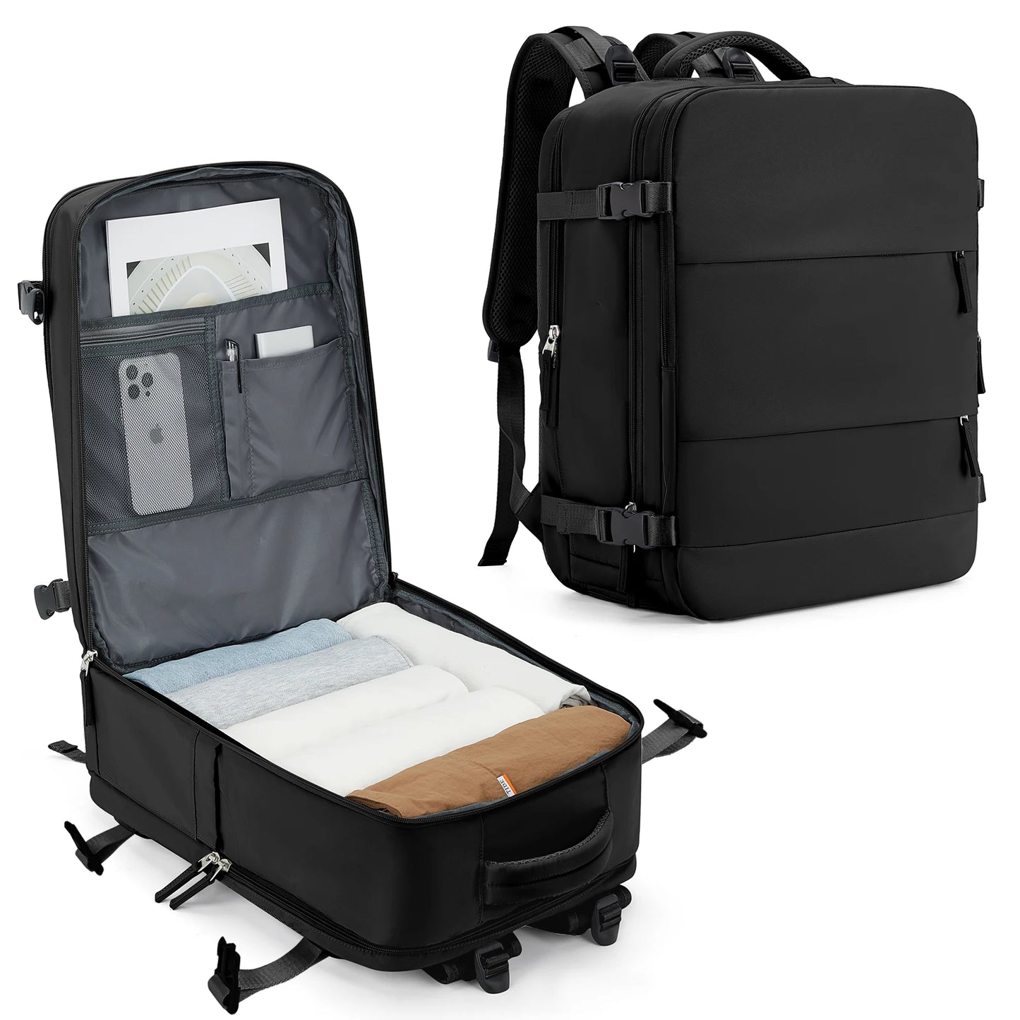 Cabin Size Travel Backpack for Easyjet and Ryanair – Lightweight Carry On Backpack with Spacious Compartments and Comfortable Straps 8