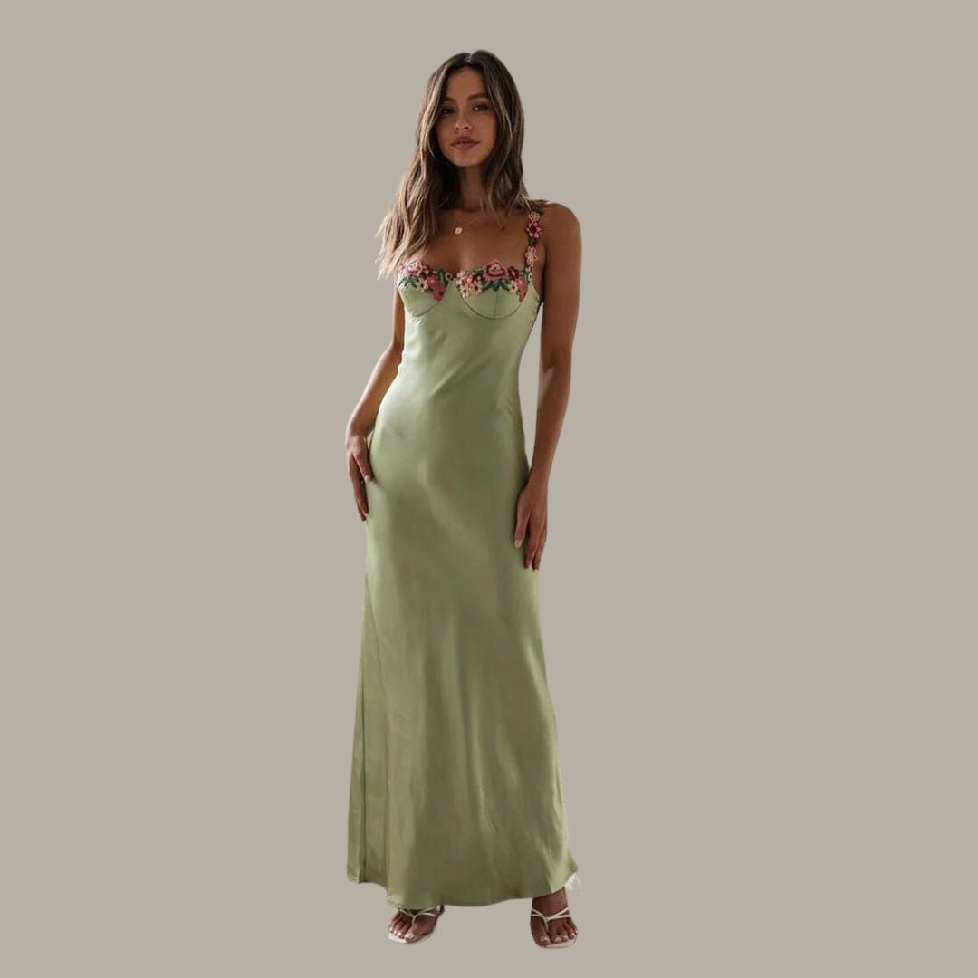Dalia Women's Embroidered Dress | Elegant Silhouette 0