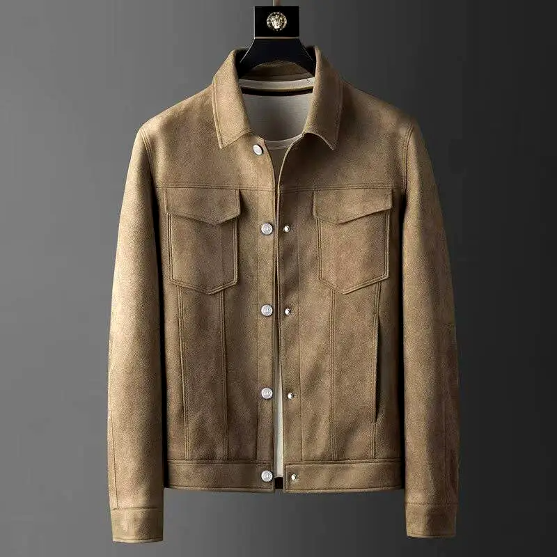 Men’s suede-textured denim jacket – Dalson