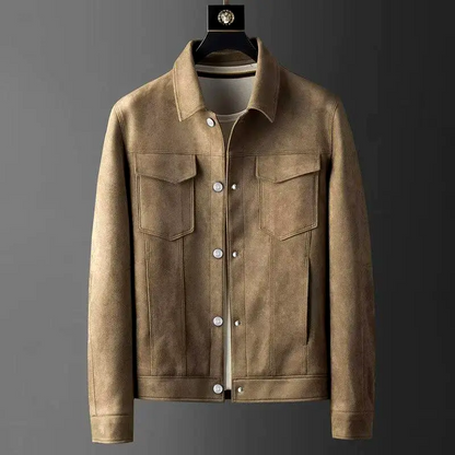 Men’s suede-textured denim jacket – Dalson