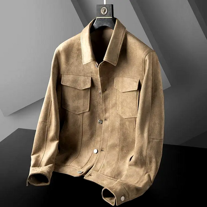 Men’s suede-textured denim jacket – Dalson