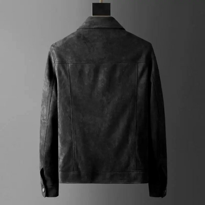 Men’s suede-textured denim jacket – Dalson