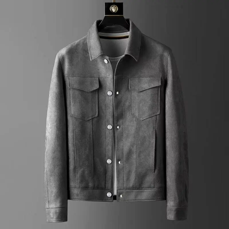 Men’s suede-textured denim jacket – Dalson