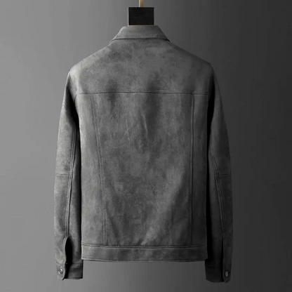 Men’s suede-textured denim jacket – Dalson