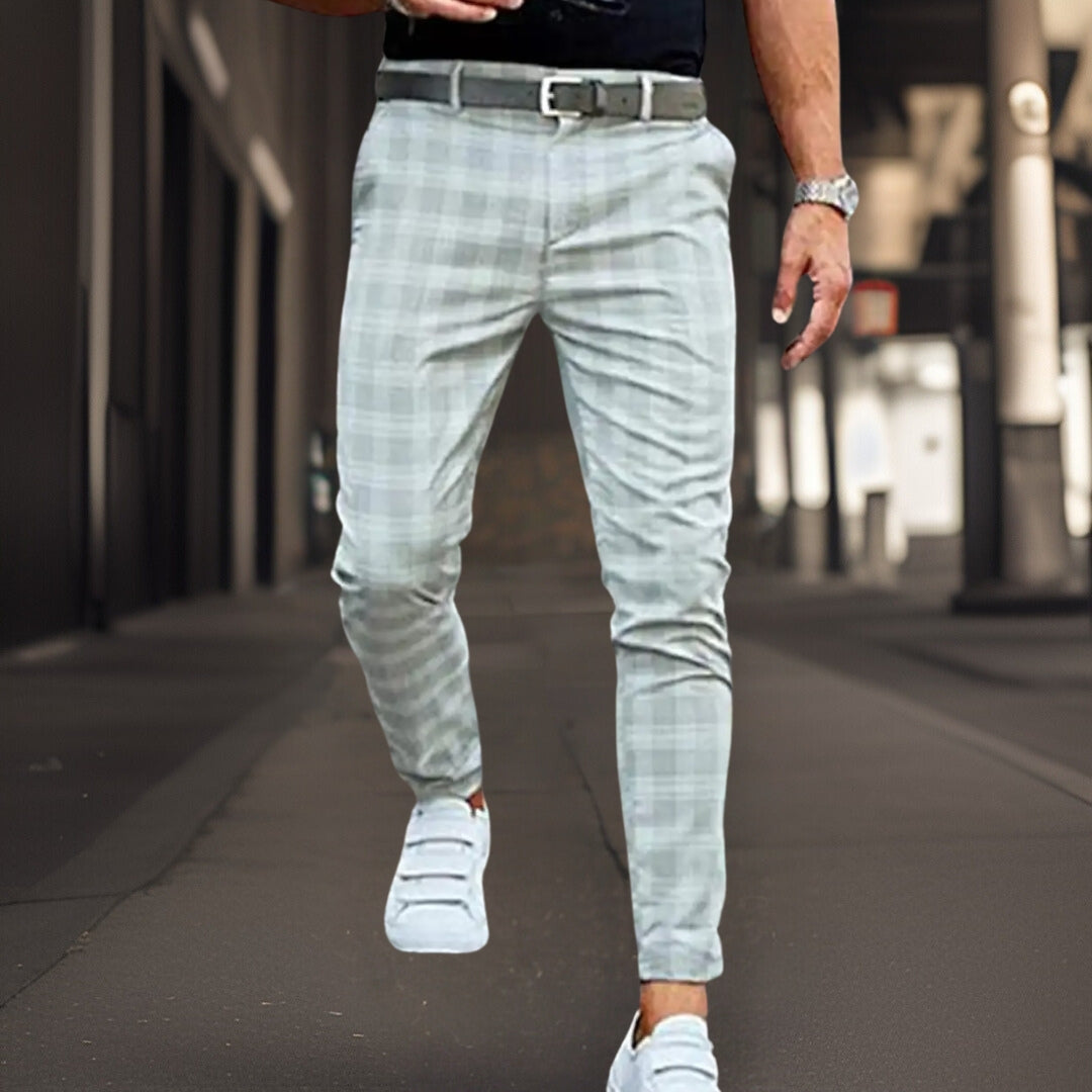 Dalton – Men's Checkered Slim Trousers