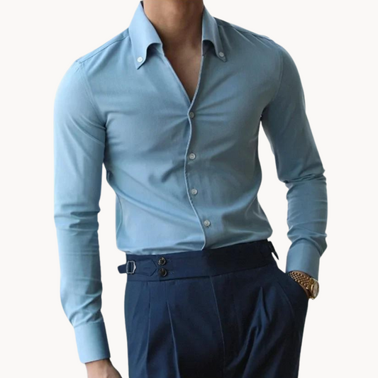 Dapper Men's Button Shirt | Luxurious Cotton Blend 0