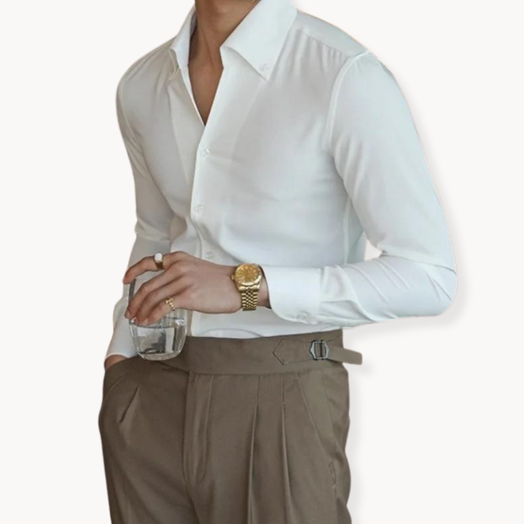 Dapper Men's Button Shirt | Luxurious Cotton Blend 3
