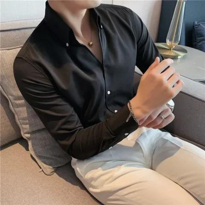 Dapper Men's Button Shirt | Luxurious Cotton Blend 6