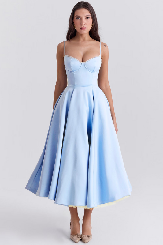 Daria Women's Cocktail Dress | Tulle Midi Skirt, Elegant Design 0