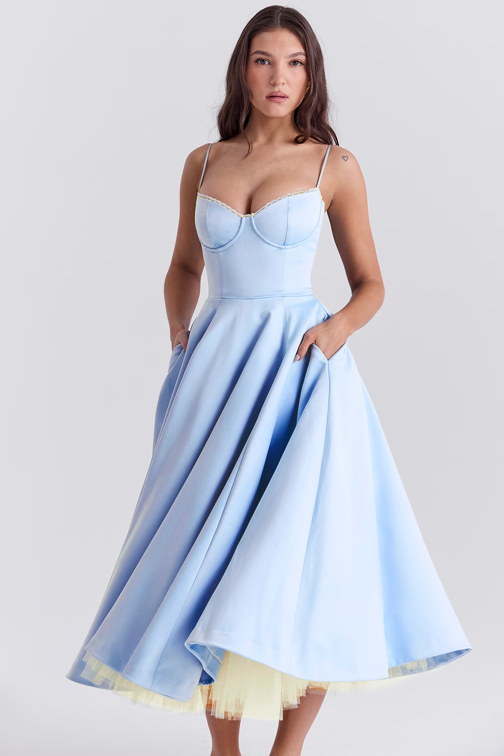 Daria Women's Cocktail Dress | Tulle Midi Skirt, Elegant Design 5