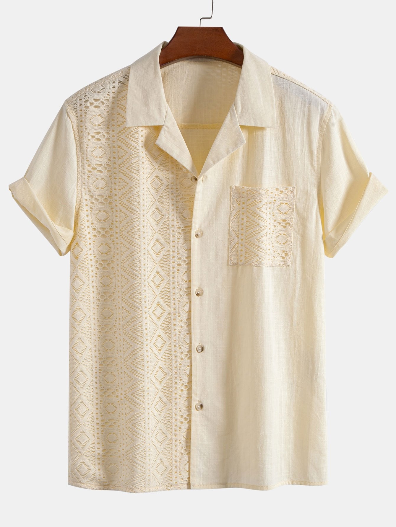 Geometric Patchwork Cuban Shirt – Darsivo