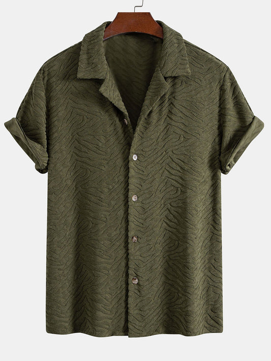 Textured Cuban Collar Shirt – Elovar