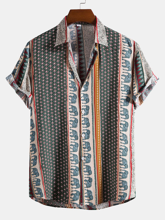 Patterned rayon summer shirt – Elvaron