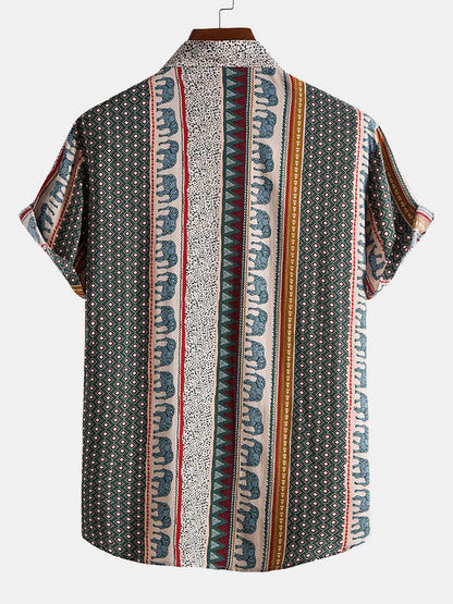 Patterned rayon summer shirt – Elvaron
