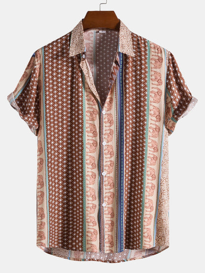 Patterned rayon summer shirt – Elvaron