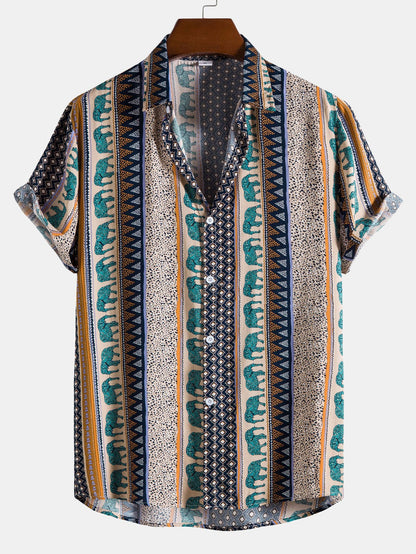 Patterned rayon summer shirt – Elvaron