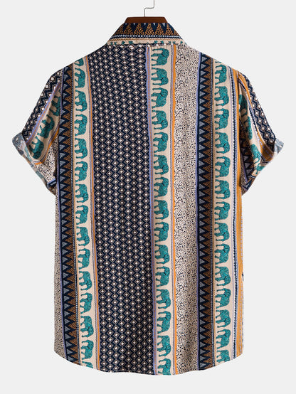 Patterned rayon summer shirt – Elvaron