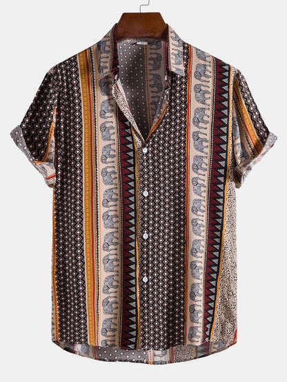 Patterned rayon summer shirt – Elvaron