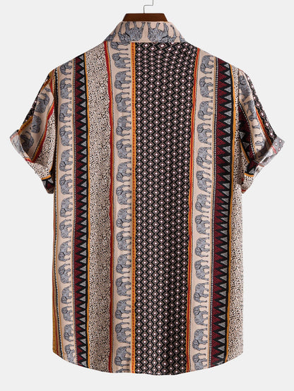 Patterned rayon summer shirt – Elvaron