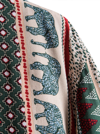 Patterned rayon summer shirt – Elvaron
