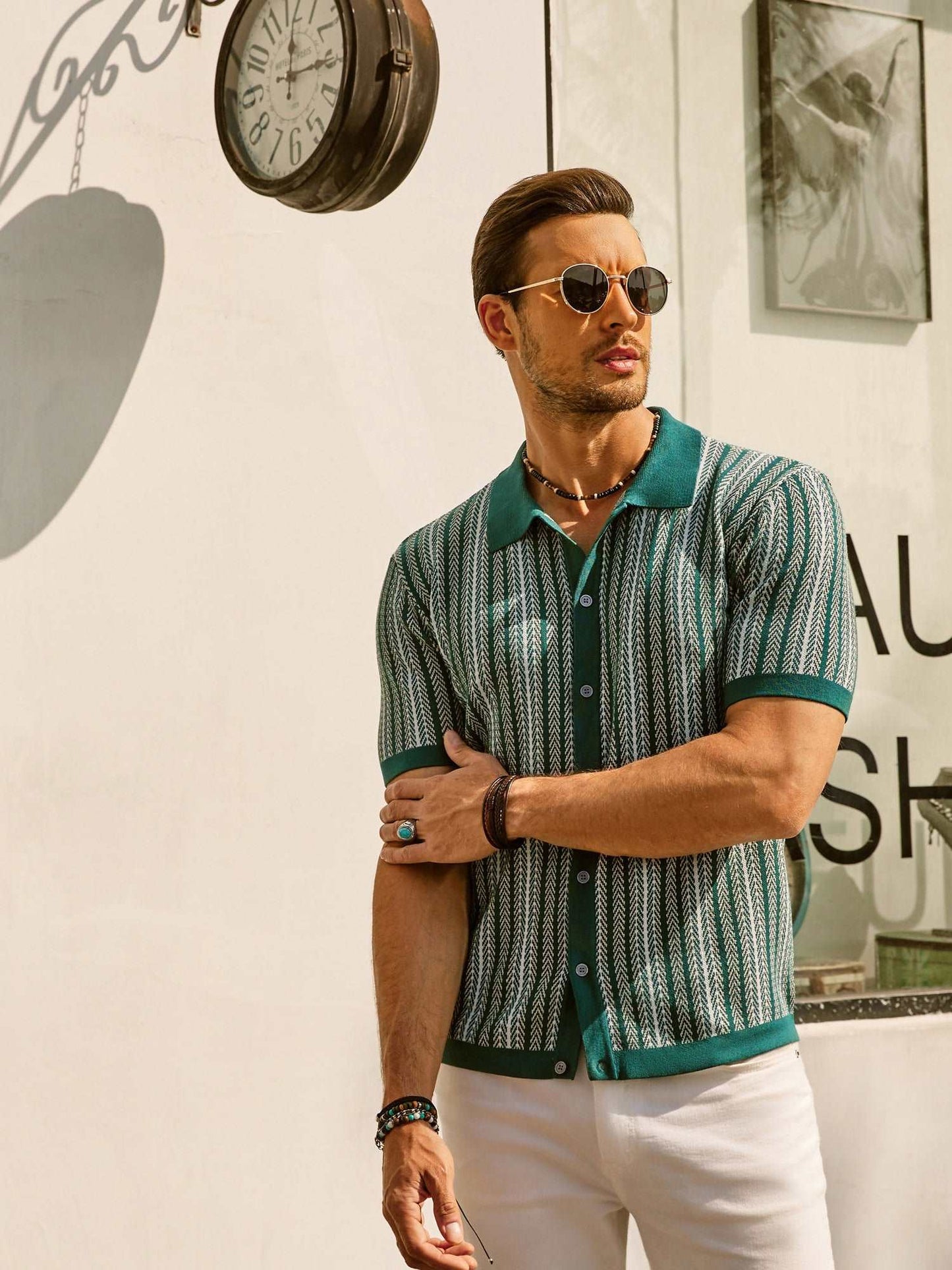 Felix Men's Polo Shirt | Retro Stripe Design, Breathable Fabric 5