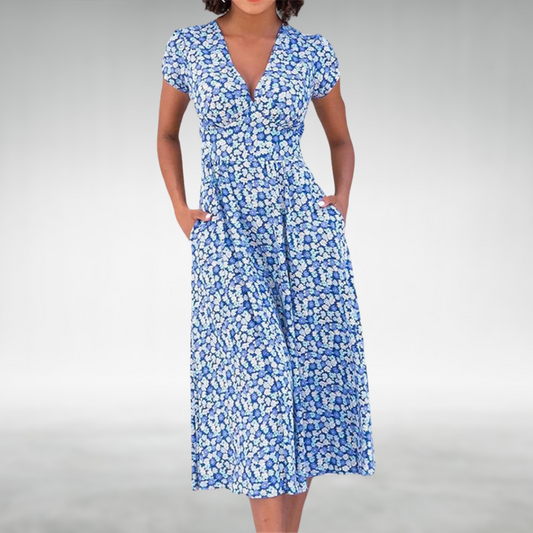 Juno Women's Summer Dress | Floral Print, Lightweight Fabric 0