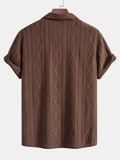 Geometric Jacquard Cuban Shirt – Lestaro