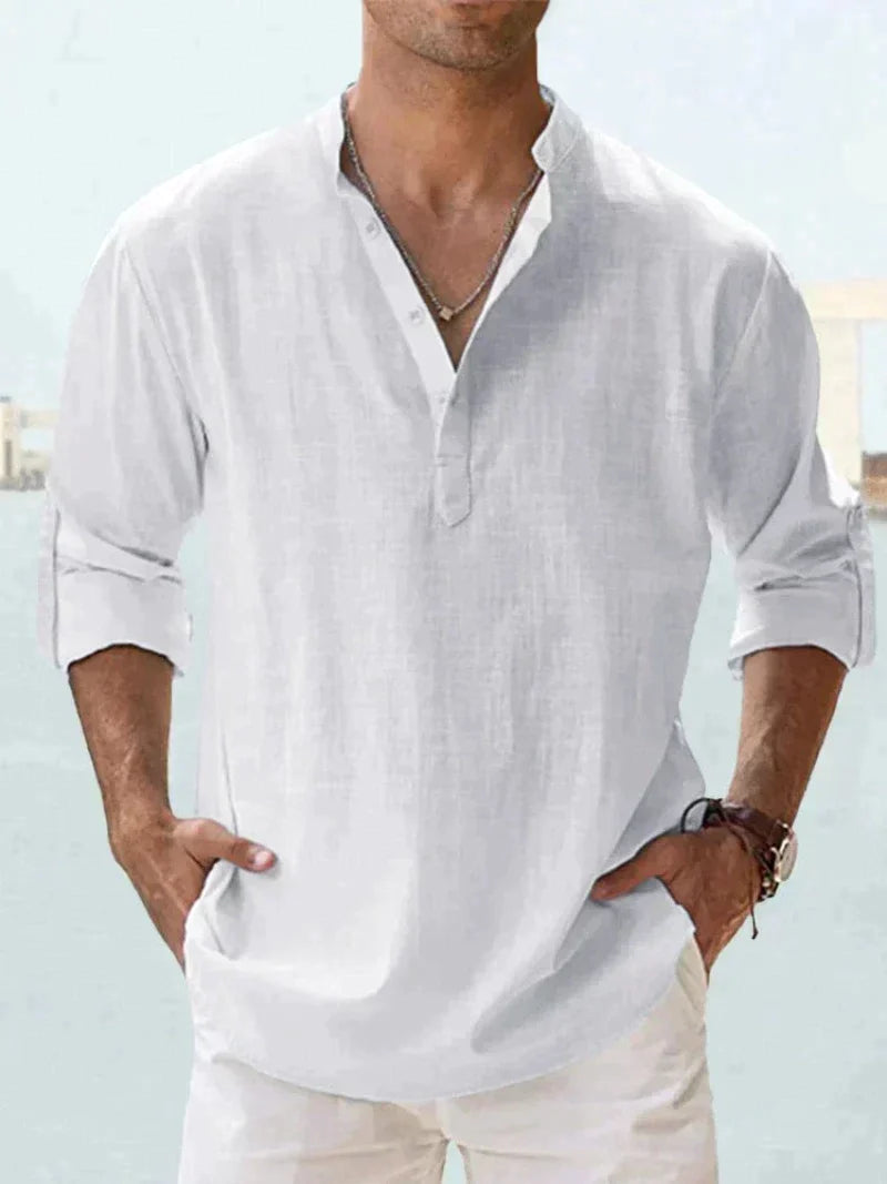 Lino Men's Linen Shirt | Breathable Casual Beachwear 13