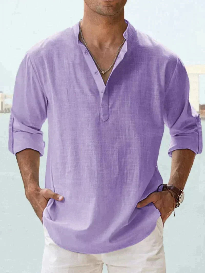 Lino Men's Linen Shirt | Breathable Casual Beachwear 14