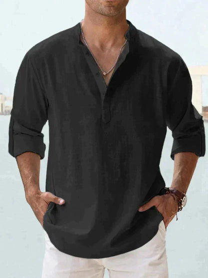 Lino Men's Linen Shirt | Breathable Casual Beachwear 9