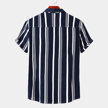 Lino Men's Linen Shirt | Classic Striped Design 1