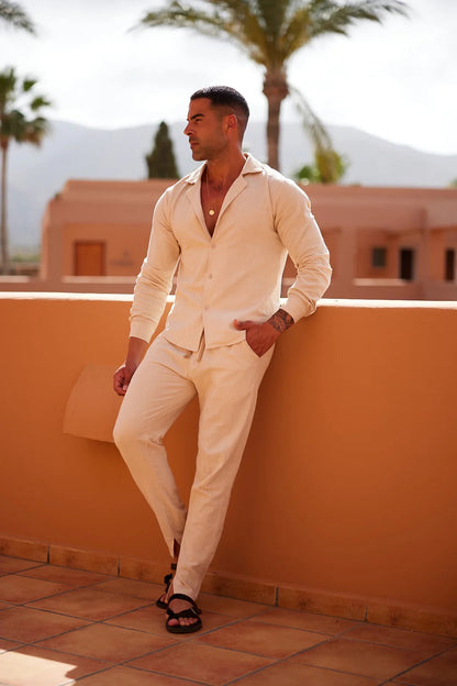 Lino Men's Loungewear Set | Premium Linen, Relaxed Fit 0