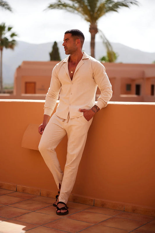 Lino Men's Loungewear Set | Premium Linen, Relaxed Fit 0