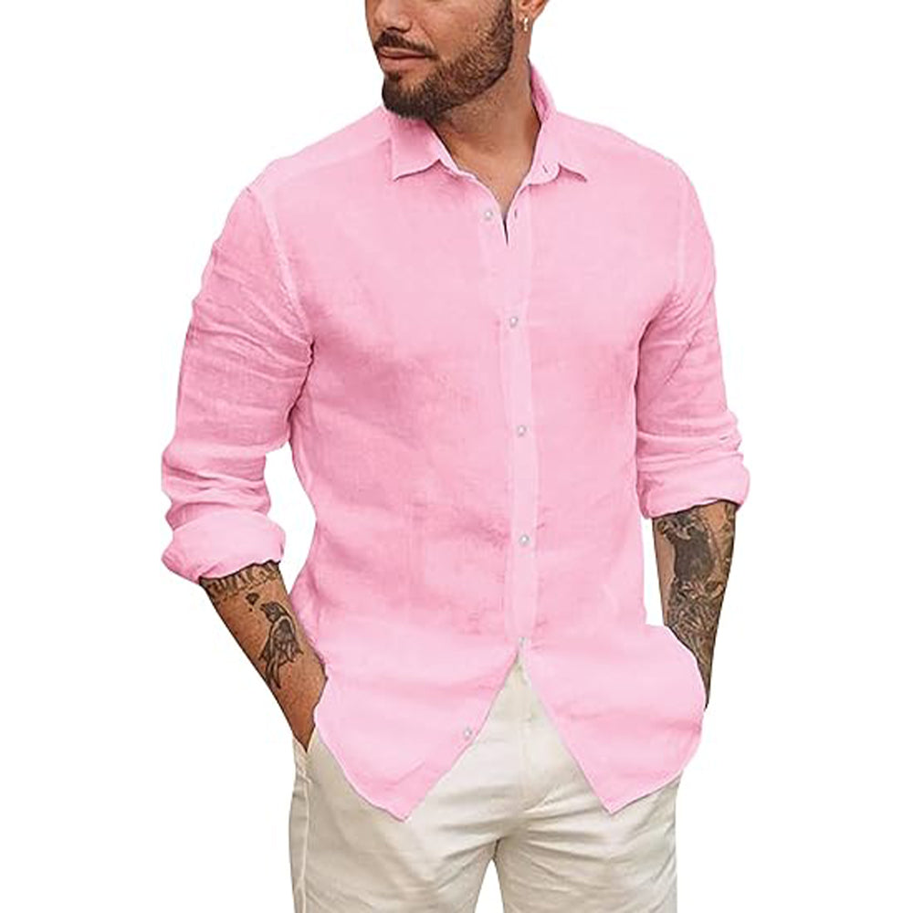Lino Men's Shirt | Lightweight Linen Blend, Casual Style 2