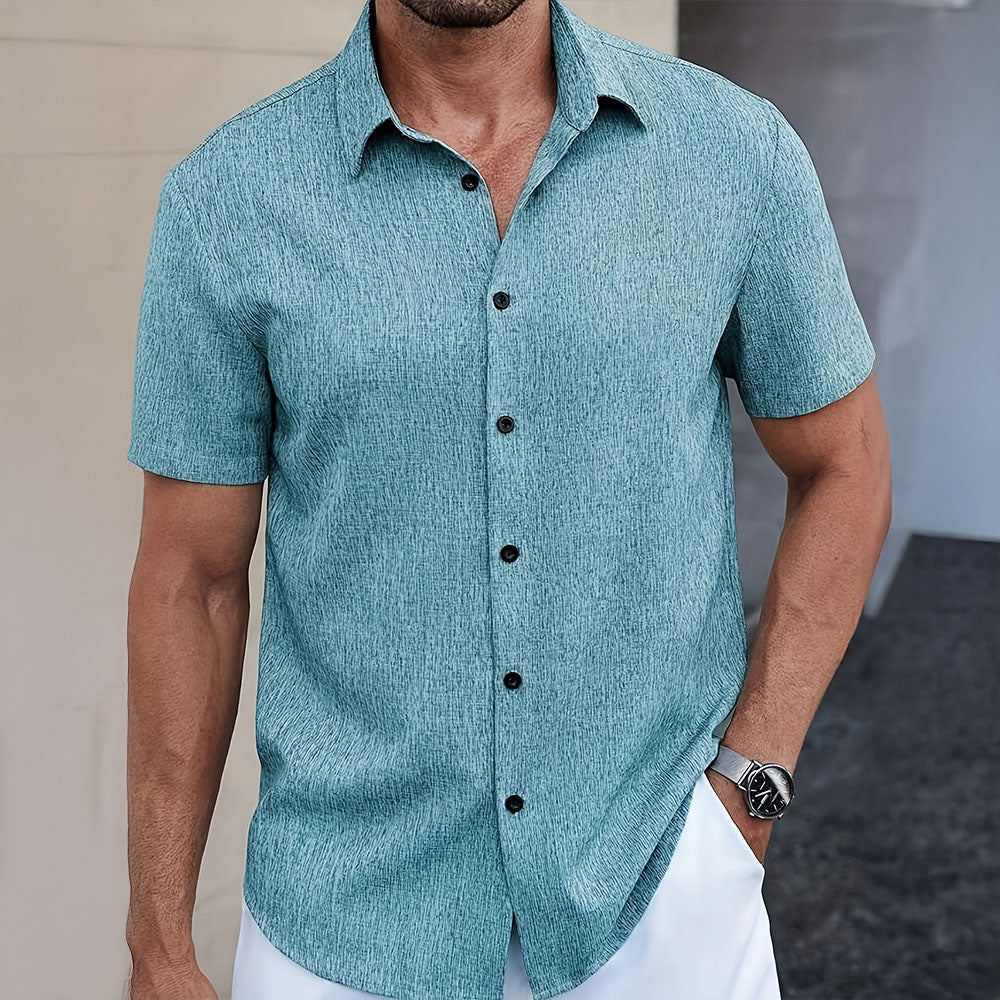 Lino Men's Short Sleeve Shirt | Lightweight Linen Blend 1