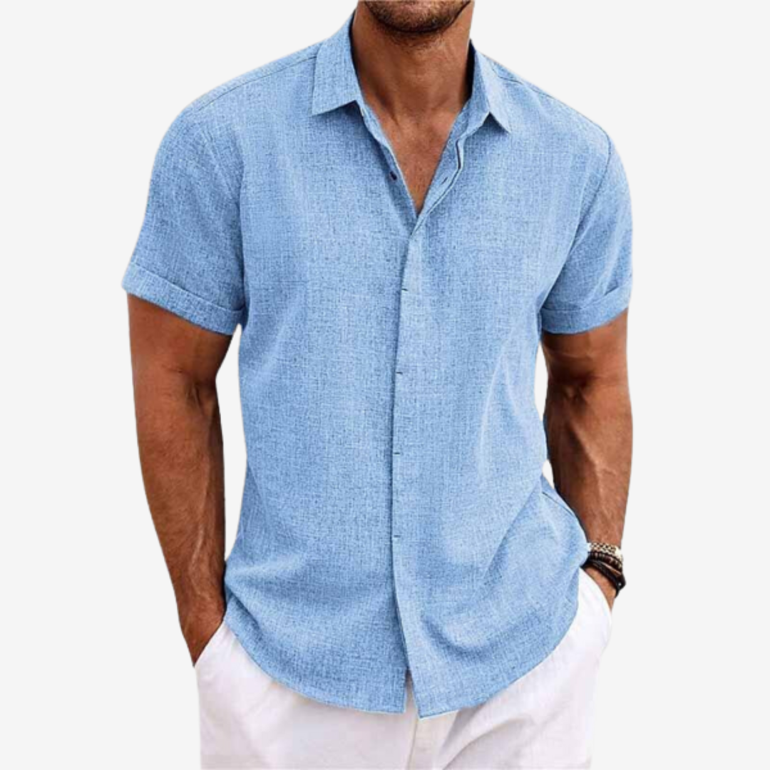 Lino Men's Short Sleeve Shirt | Premium Linen, Casual Style 2