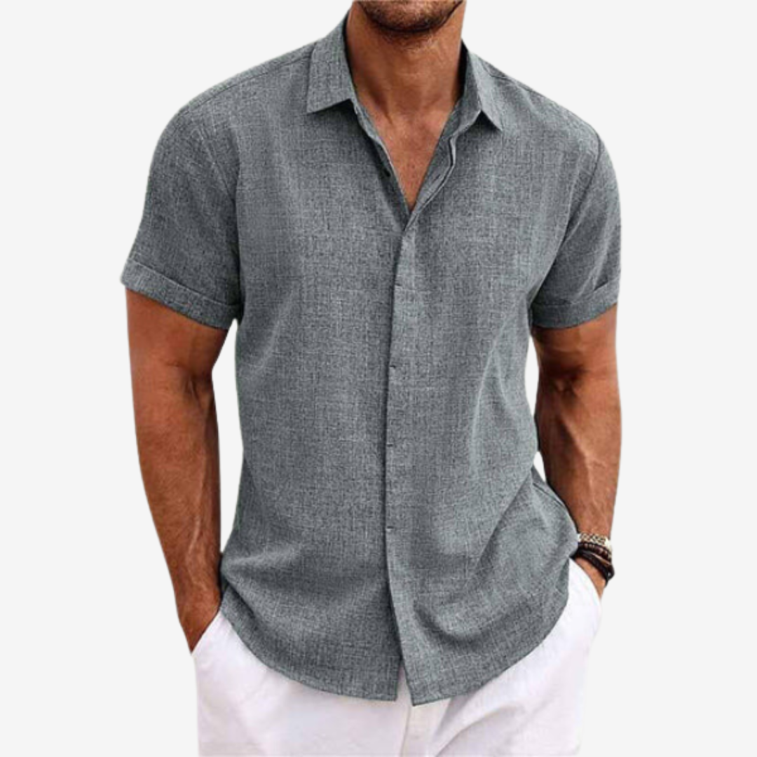 Lino Men's Short Sleeve Shirt | Premium Linen, Casual Style 3