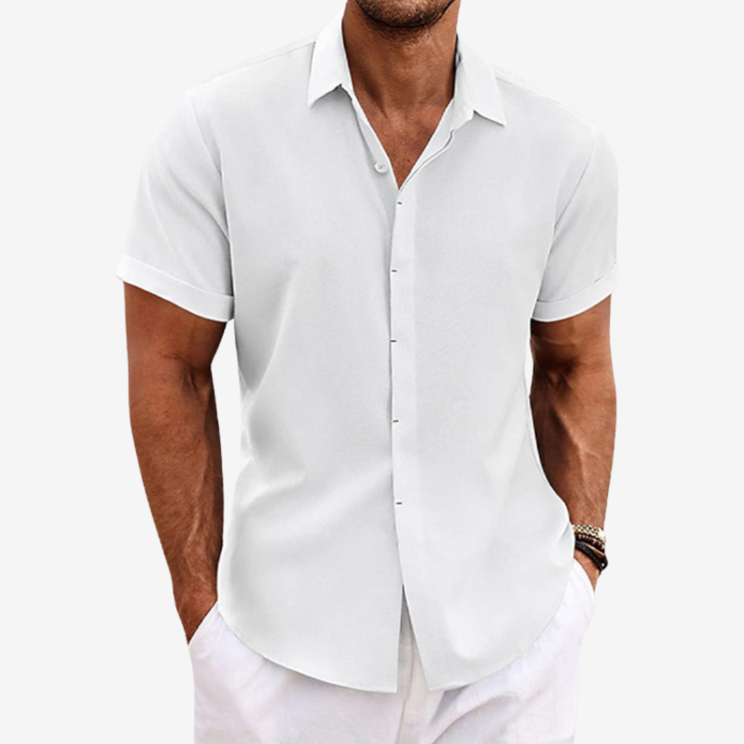 Lino Men's Short Sleeve Shirt | Premium Linen, Casual Style 4