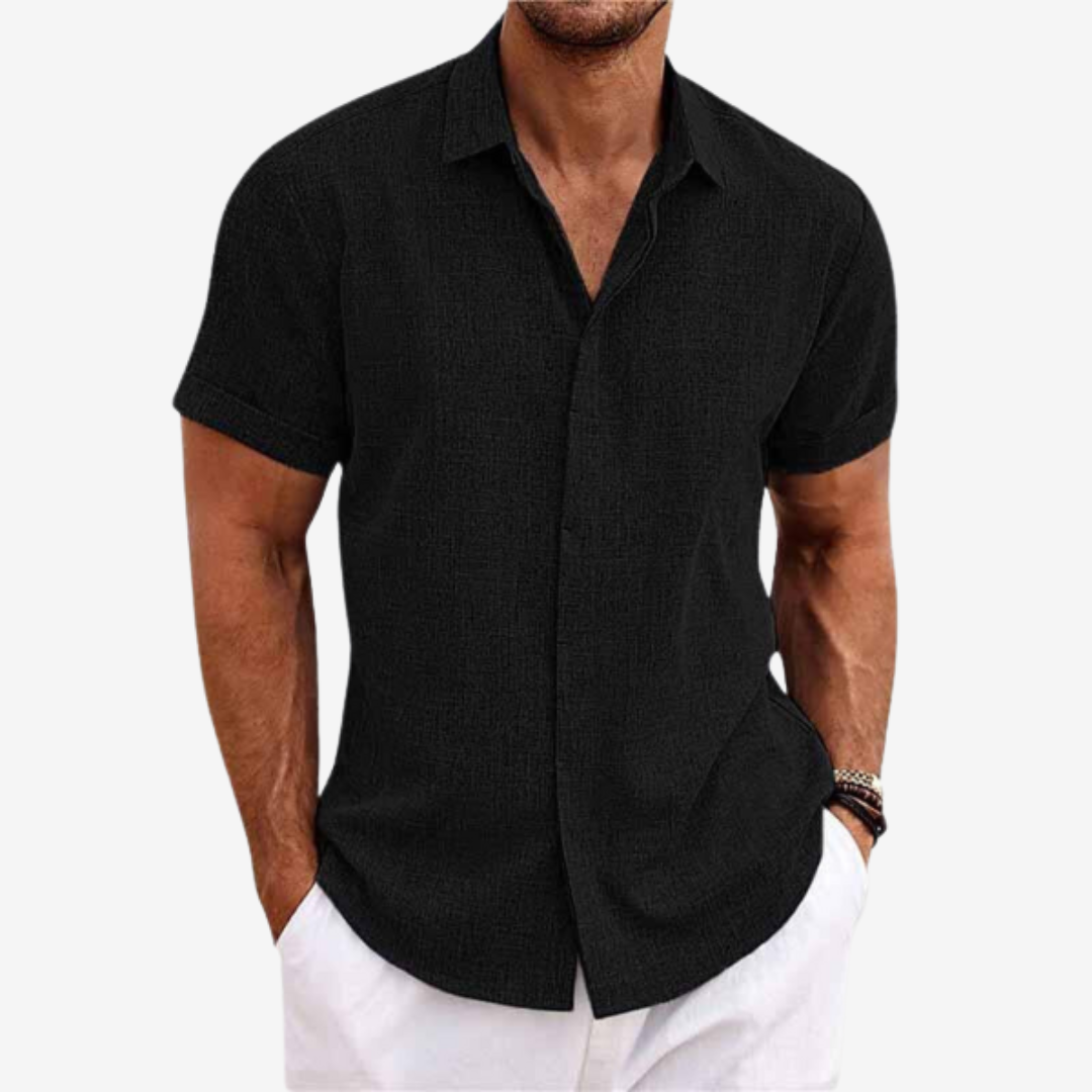 Lino Men's Short Sleeve Shirt | Premium Linen, Casual Style 5